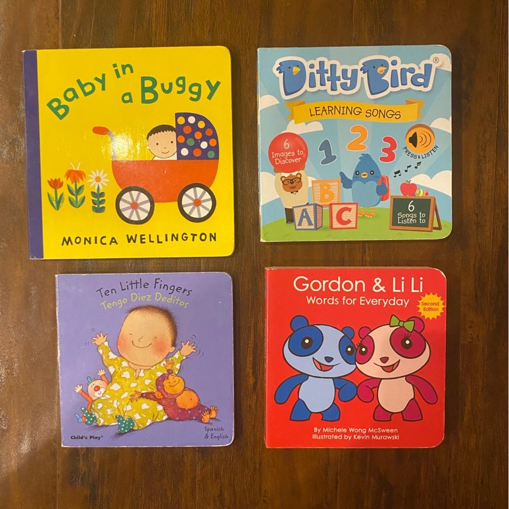Bilingual Learning - Counting - Vocab | 4 Children's Educational Board Books